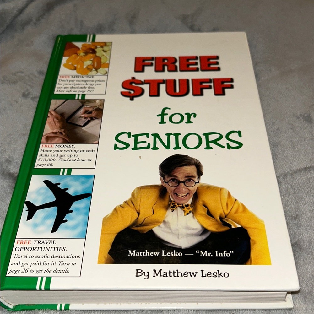 📚BOOK SALE 5 for $20📚 Free Stuff For Seniors by Matthew Lesko, HC, 1999